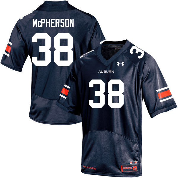 Men #38 Alex McPherson Auburn Tigers College Football Jerseys Sale-Navy